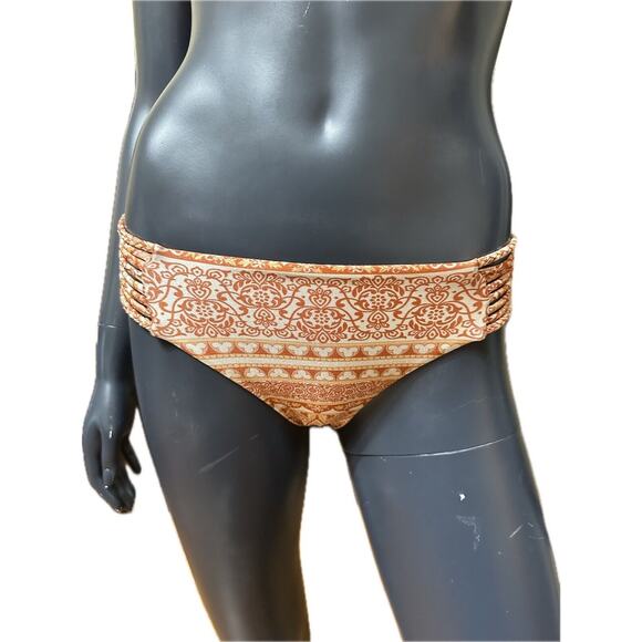 Chelsea & Violet Swim Suit 2-Piece Bikini New Top Medium Bottom Small Orange - Picture 3 of 16